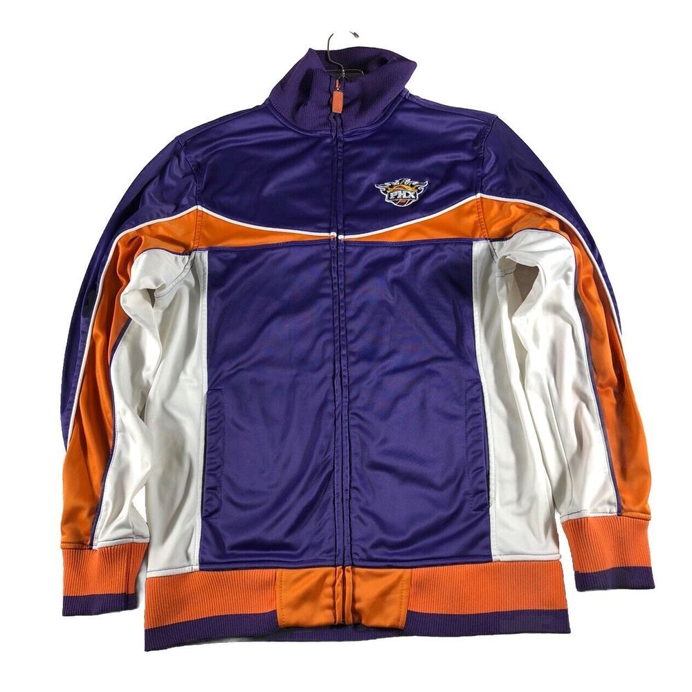 Vintage Phoenix Suns Full Zip Double Side Jacket Sz Small NBA Y2K Old Logo